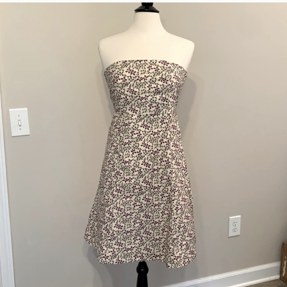 GAP Strapless Dress with Floral Pattern